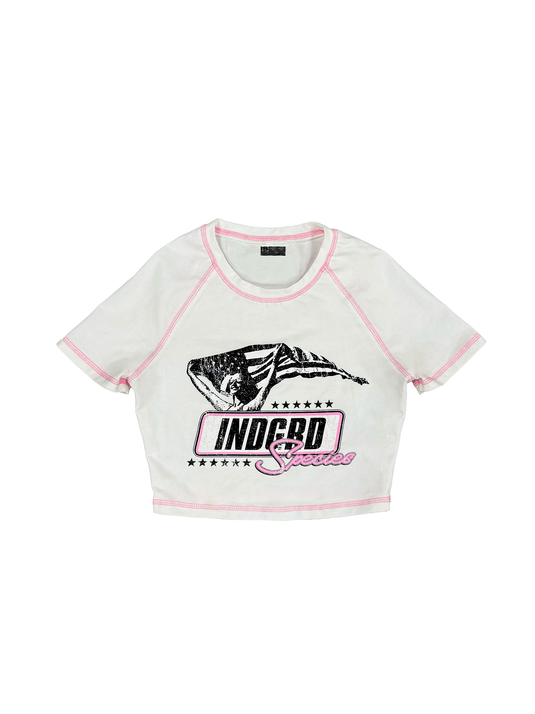 White Pink Lady Baby Tee